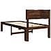 Letto Singolo con Testiera ROSTOCK Marrone Scuro 75 x 190 cm - Foto miniatura 6