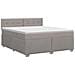 Letto box spring con materasso Tortora 160 x 200 cm Tessuto - Foto miniatura 1
