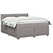 Letto box spring con materasso Tortora 160 x 200 cm Tessuto - Foto miniatura 7