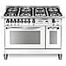 Cucina a Gas PBPD126GV+E / 2CI 7 Fuochi a Gas 1 Forno a Gas Ventilato e 1 Forno Elettrico Statico Classe A Dimensioni 120 x 60 cm Colore Bianco Perla - Foto miniatura 1