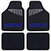 Set Completo Spc19 Tappetini Auto Universali In Moquette Nero /blu Poliestere - Foto miniatura 2