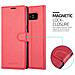 Custodia Compatibile Con Samsung Galaxy Note 8 In Rosso Carminio - Coperchio Protettiva Con Chiusura Magnetica, Funzione Stand E Tasca Per Le Carte - Foto miniatura 2