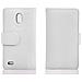 Custodia Compatibile Con Huawei Ascend G700 In Magnesio Bianco - Coperchio Protettivo In Ecopelle Testurizzata E Tasca Per Carte Di Credito - Foto miniatura 3