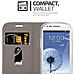 Custodia Compatibile Con Samsung Galaxy S3 Mini In Grigio Nero - Coperchio Protettiva Con Chiusura Magnetica, Funzione Stand E Tasca Per Le Carte - Foto miniatura 2