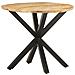 Tavolino Di Servizio 68x68x56 Cm In Legno Massello Di Mango - Foto miniatura 8