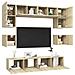 Set di Mobili TV 8 pz Rovere Sonoma in Legno Multistrato - Foto miniatura 8