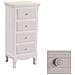 Mobiletto Cassettiera Bianco Beige 4 Cassetti Grandi Cm 34 X 41 X H 84 - Foto miniatura 1