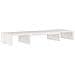 Supporto Per Monitor Bianco 80x24x10,5cm Legno Massello Di Pino - Foto miniatura 10