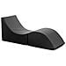Letto Pieghevole Andreina, Pouf Trasformabile In Letto Singolo, 100% Made In Italy, Pouf Trasformabile In Una Chaise Longue In Ecopelle, Cm 130x50h50, Nero - Foto miniatura 2