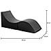 Letto Pieghevole Andreina, Pouf Trasformabile In Letto Singolo, 100% Made In Italy, Pouf Trasformabile In Una Chaise Longue In Ecopelle, Cm 130x50h50, Nero - Foto miniatura 3