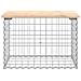 Panca Giardino Design Gabbione 63x44x42 cm Legno Massello Pino - Foto miniatura 3