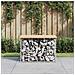 Panca Giardino Design Gabbione 63x44x42 cm Legno Massello Pino - Foto miniatura 1