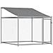 Gabbia Cani Con Tetto E Porta Grigia 12x2x2 M Acciaio Zincato - Foto miniatura 6