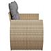 Divano Da Giardino Con Cuscini A 2 Posti Beige In Polyrattan - Foto miniatura 4