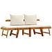 Panca Da Giardino Con Cuscini 2-in-1 In Legno Di Acacia - Foto miniatura 1