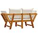 Panca Da Giardino Con Cuscini 2-in-1 In Legno Di Acacia - Foto miniatura 5