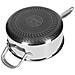 Pentola Acciaio Inox Premium Con Coperchio Interno Nido D'api 20 Cm, Argento - Foto miniatura 3