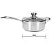 Pentola Acciaio Inox Premium Con Coperchio Interno Nido D'api 20 Cm, Argento - Foto miniatura 4
