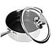 Pentola Acciaio Inox Premium Con Coperchio Interno Nido D'api 20 Cm, Argento - Foto miniatura 5