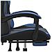 Sedia da Gaming Girevole con Poggiapiedi Nero e Blu Similpelle - Foto miniatura 2