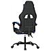 Sedia da Gaming Girevole con Poggiapiedi Nero e Blu Similpelle - Foto miniatura 4