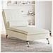 Chaise Longue Massaggi Con Cuscino A Rullo Crema In Velluto - Foto miniatura 1