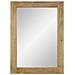 Specchio Da Bagno Marrone 50x70x3 Cm In Legno Massello Di Mango - Foto miniatura 2