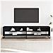 Mobile Porta Tv Nero 180,5x40x46 Cm In Truciolato - Foto miniatura 3