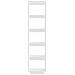 Libreria /divisorio Bianco 40x35x167cm In Legno Massello Di Pino - Foto miniatura 4