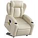 Lusso Casadino -  Poltrona Alzapersona Elettrica Reclinabile Crema In Similpelle - Foto miniatura 2