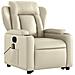 Lusso Casadino -  Poltrona Alzapersona Elettrica Reclinabile Crema In Similpelle - Foto miniatura 3