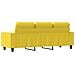 Divano A 3 Posti Giallo Chiaro 180 Cm In Tessuto - Foto miniatura 4