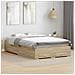 Struttura letto rovere Sonoma 140x200 cm legno ingegnerizzato - Foto miniatura 4