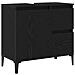 Mobile per Lavabo Nero Rovere 65x33x60 cm in Legno Compresso - Foto miniatura 1