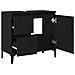 Mobile per Lavabo Nero Rovere 65x33x60 cm in Legno Compresso - Foto miniatura 5
