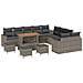 Set Divano da Giardino 14 pcs Grigio 110 x 55 x 71 cm - Foto miniatura 1