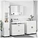 Set di mobili per il bagno 4 pcs Bianco lucido 30 x 35 x 192 cm - Foto miniatura 2