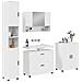 Set di mobili per il bagno 4 pcs Bianco lucido 30 x 35 x 192 cm - Foto miniatura 3
