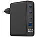 TA-UC-PDQC100LCD-01-BK Caricabatterie per dispositivi mobili Computer portatile, Smartphone Nero AC Ricarica rapida Interno - Foto miniatura 1