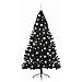 Albero di Natale artificiale con luci integrate Nero 210 cm PVC - Foto miniatura 3