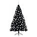 Albero di Natale artificiale con luci integrate Nero 210 cm PVC - Foto miniatura 4