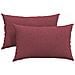 Cuscini da Divano 2 pcs Rosso Vino 50 x 30 cm Tessuto - Foto miniatura 1