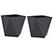 Fioriera 2 pcs Antracite 30 x 30 x 30 cm Acciaio - Foto miniatura 1