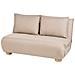 Divano Letto 2 Posti Abisko Lino Sintetico Beige - Foto miniatura 6