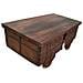 Tavolo Baule Legno Metallo Marrone 106x59x49h Cm - Foto miniatura 1