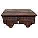 Tavolo Baule Legno Metallo Marrone 106x59x49h Cm - Foto miniatura 2