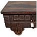 Tavolo Baule Legno Metallo Marrone 106x59x49h Cm - Foto miniatura 3