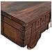 Tavolo Baule Legno Metallo Marrone 106x59x49h Cm - Foto miniatura 4