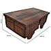 Tavolo Baule Legno Metallo Marrone 106x59x49h Cm - Foto miniatura 5