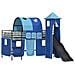 Struttura del letto loft per bambini Nero e Blu 79,5 x 200 cm - Foto miniatura 1